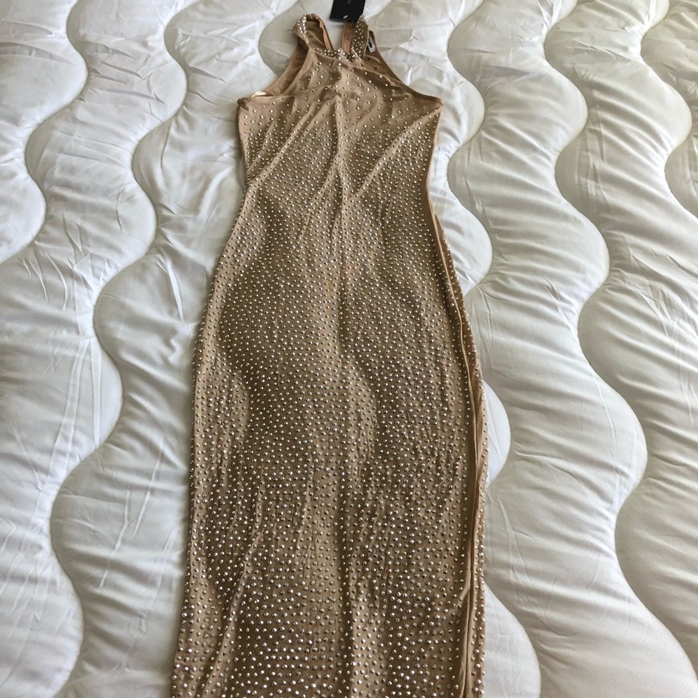 FASHION NOVA Nude Dress size S